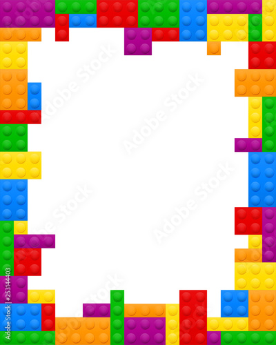 multicolor plastic constructor for children's educational games stock vector illustration