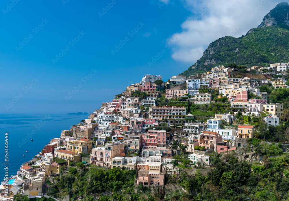 View of Positano town  at  Amalfi Coast, Italy.