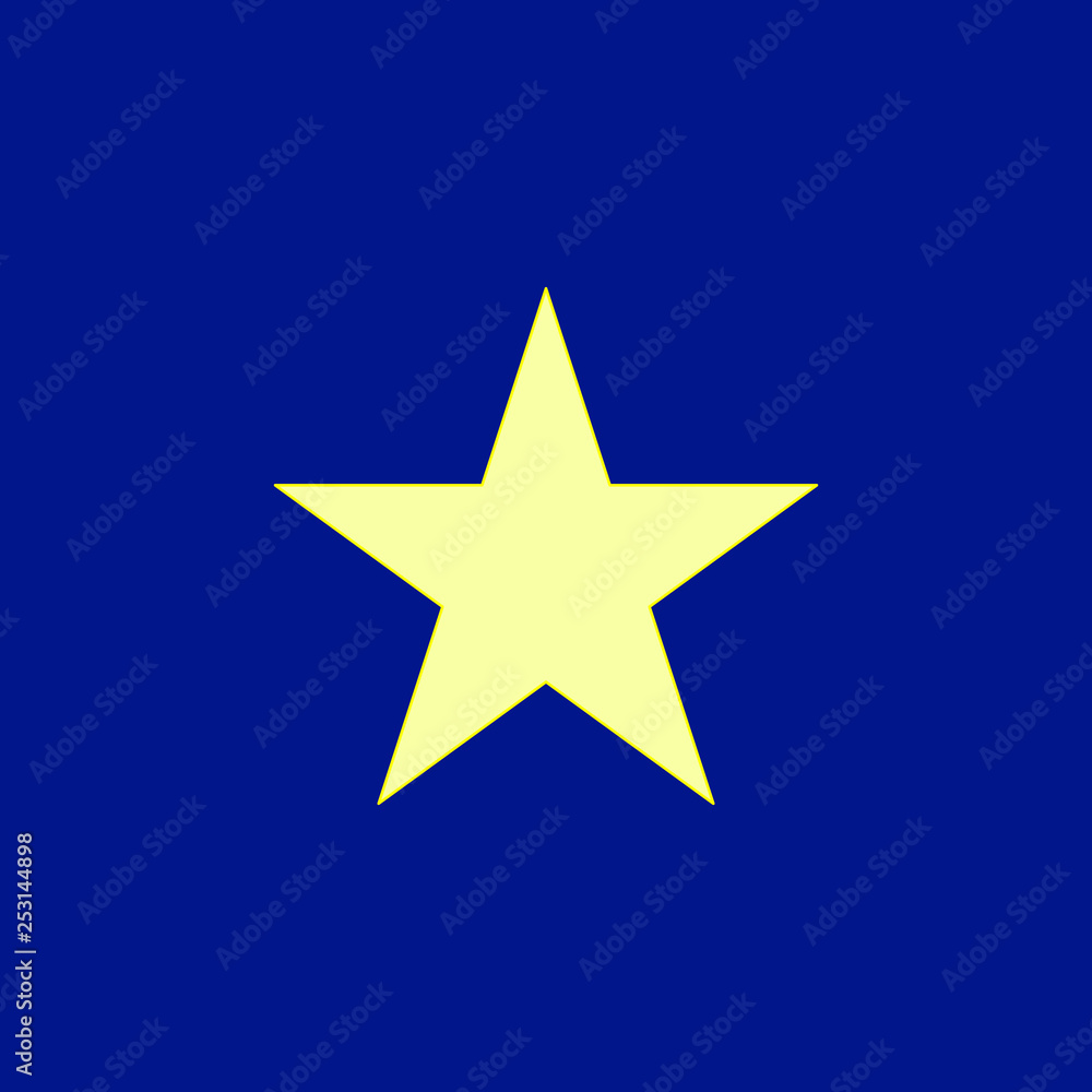 Star on the blue background Star on the blue background
