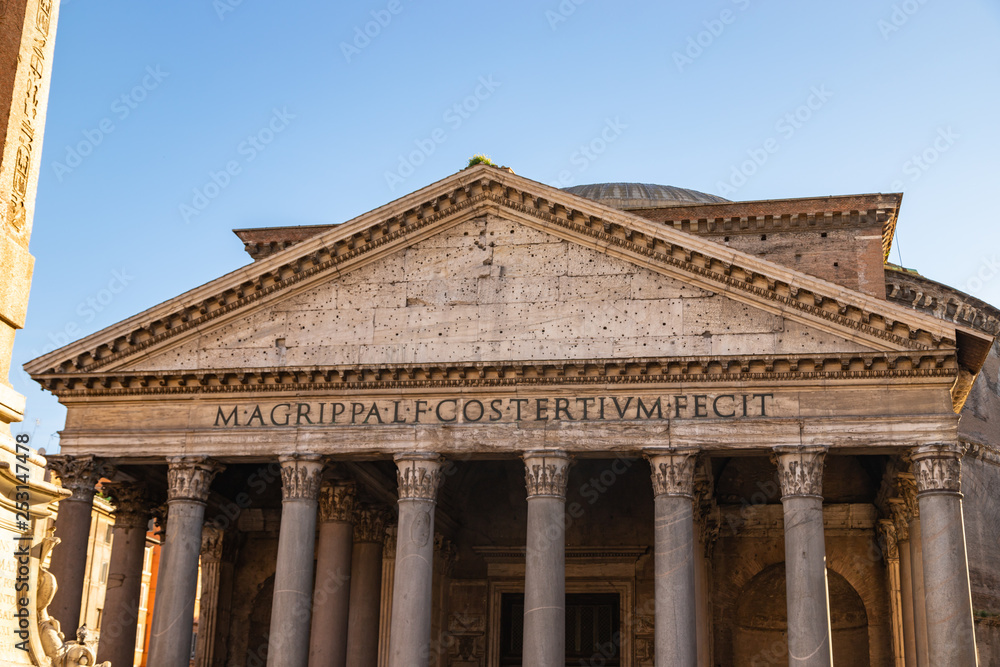 Pantheon is one of the main tourist attractions of Rome, Italy