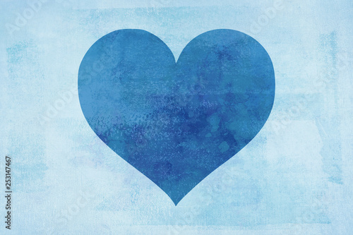 Blue Heart Love Abstract Modern Art Tone Texture Art Background Pattern Design Graphic