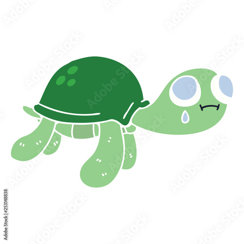 quirky hand drawn cartoon turtle