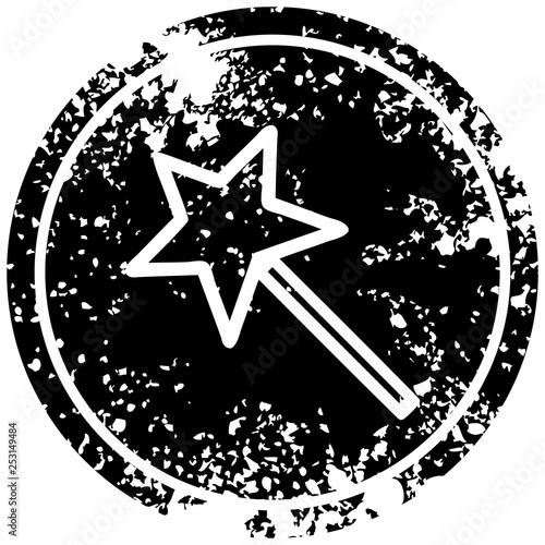 magic wand distressed icon