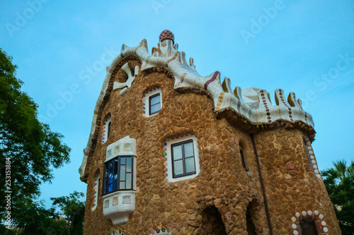 Casa del Guarda in Park Guell, Barcelona. Shoot in June 2018