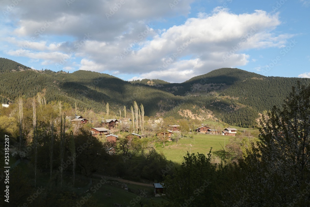 green village views. savsat/artvin/turkey