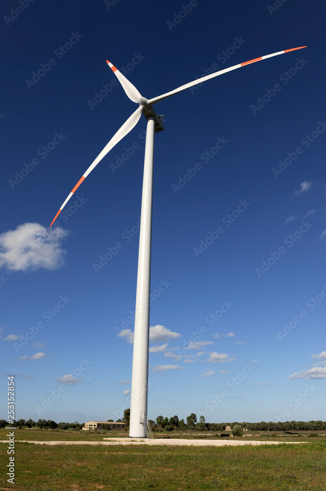 Wind turbines in an eolic park Wind turbines in an eolic park