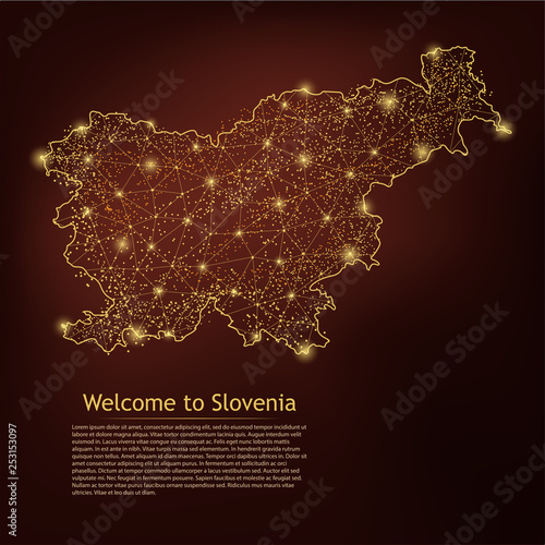 Canvas Print SLOVENIA map