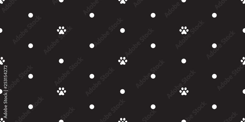 Dog Paw Seamless Pattern vector calico kitten Cat Paw kitten polka dot puppy repeat wallpaper tile background Dog Paw Seamless Pattern vector calico kitten Cat Paw kitten polka dot puppy repeat wallpaper tile background