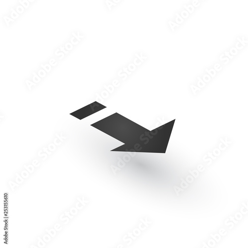 Directional 3d Arrow icon w...