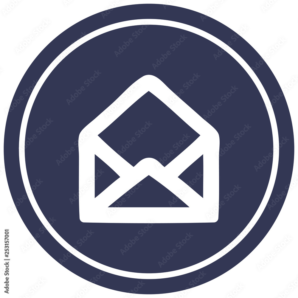envelope letter circular icon