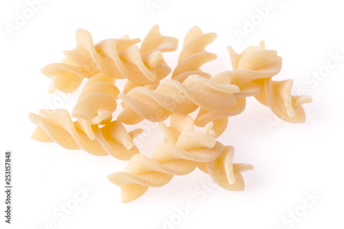 Raw food Italian Macaroni. Pasta isolated on white background.