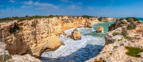 Portugal Algarve coastline panorama