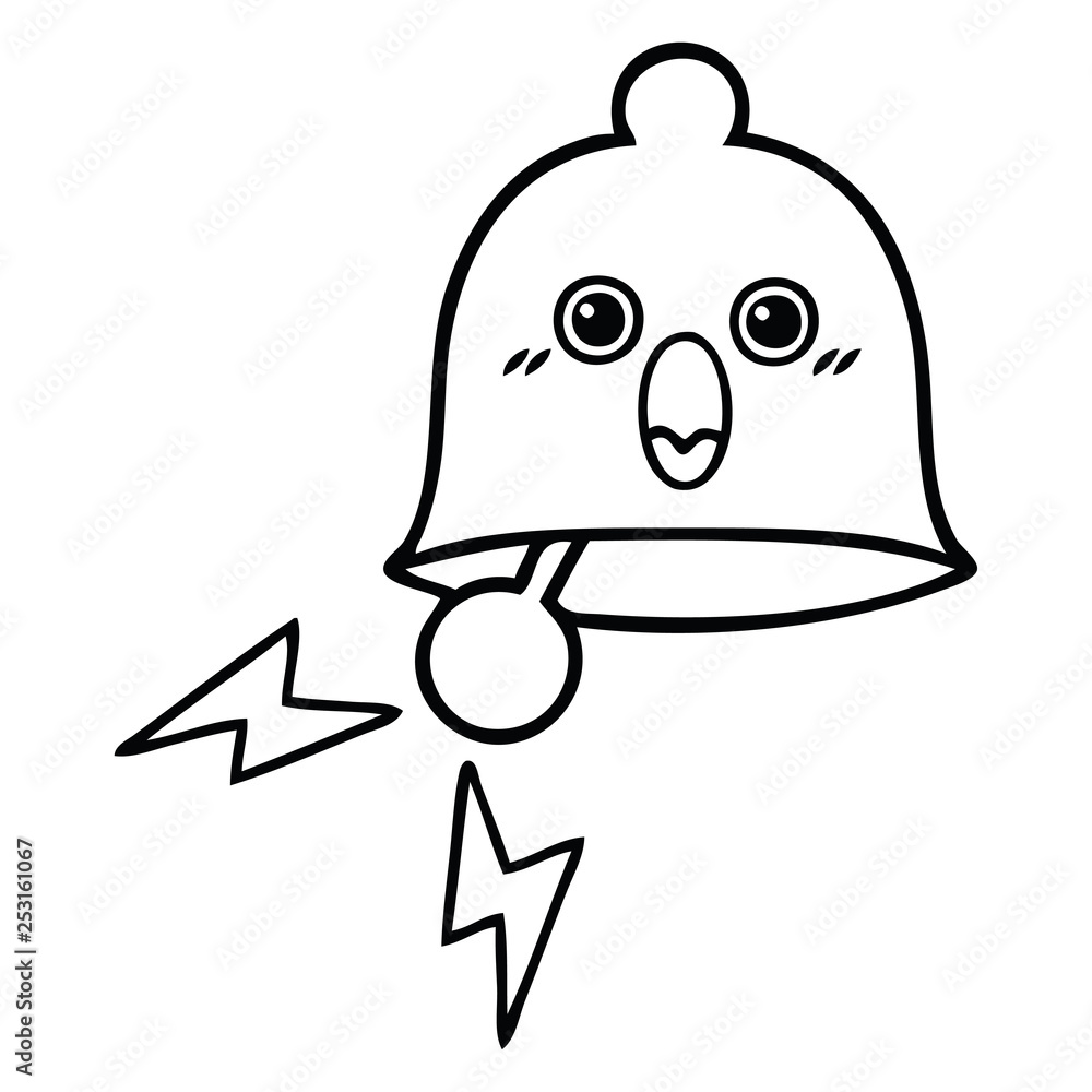 line drawing cartoon ringing bell line drawing cartoon ringing bell