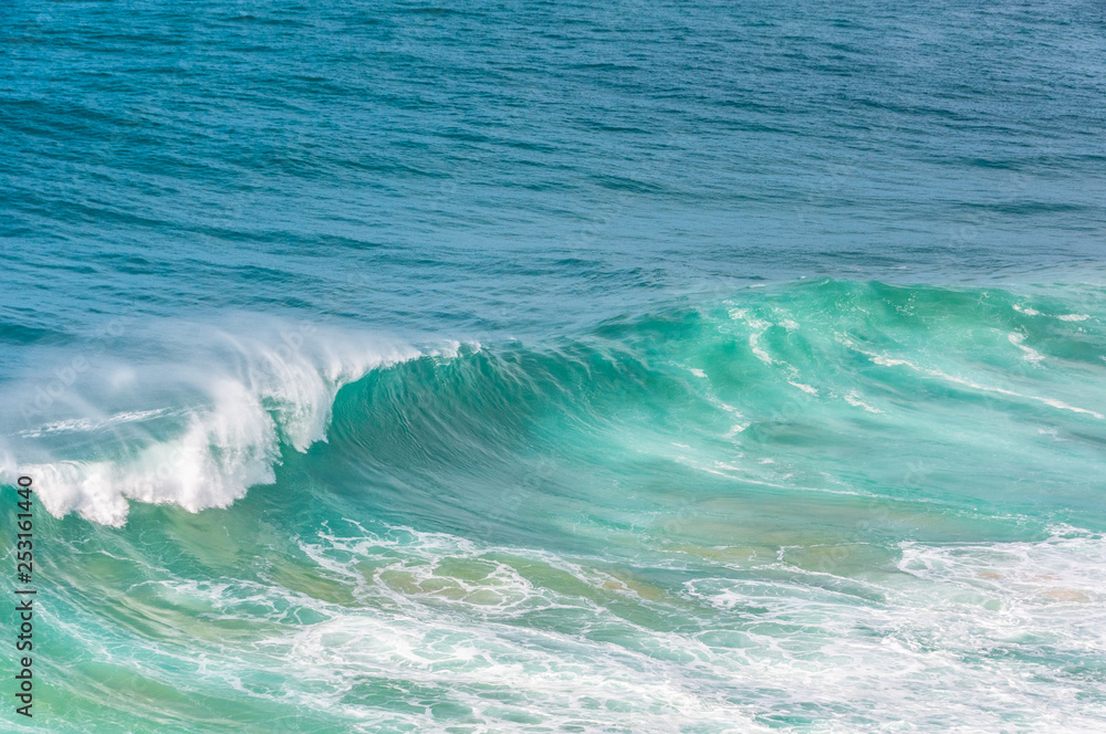 Fototapeta premium big ocean waves in windsy weather