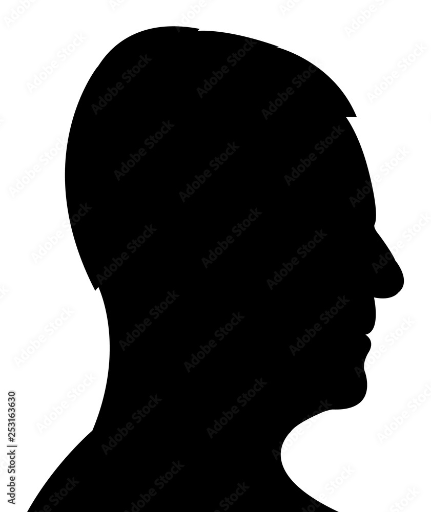 a man head silhouette vector