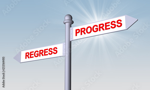 pointers with directions progress and regress