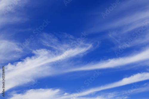 Beautiful blue sky with white clouds. Nature abstract background.