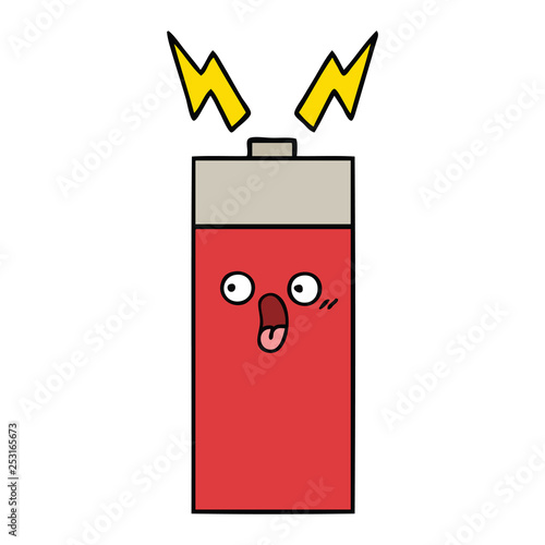 cute cartoon battery