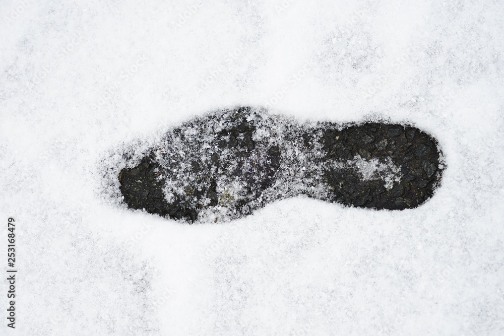 Footsteps in the fresh white snow Footsteps in the fresh white snow