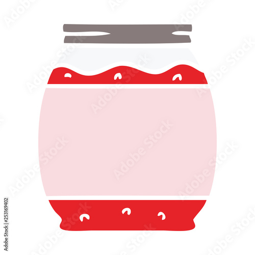 cartoon doodle of a strawberry jam