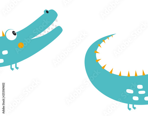 funny kids print crocodile