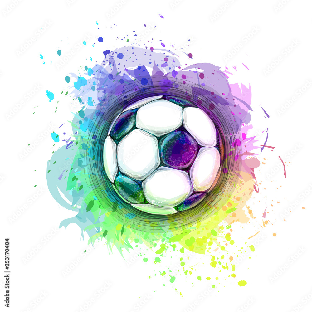Seinätarra Abstract soccer ball | Europosters