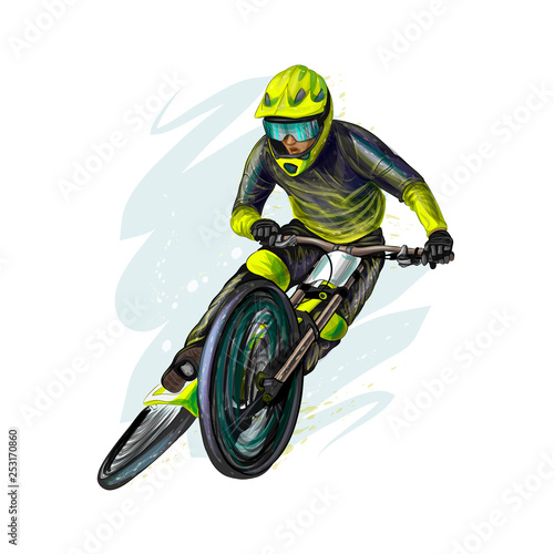 Fototapeta Naklejka Na Ścianę i Meble -  Athlete bike cyclist