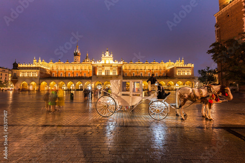 Rainy evening in Krakow