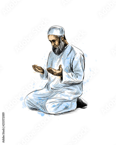 Muslim man praying