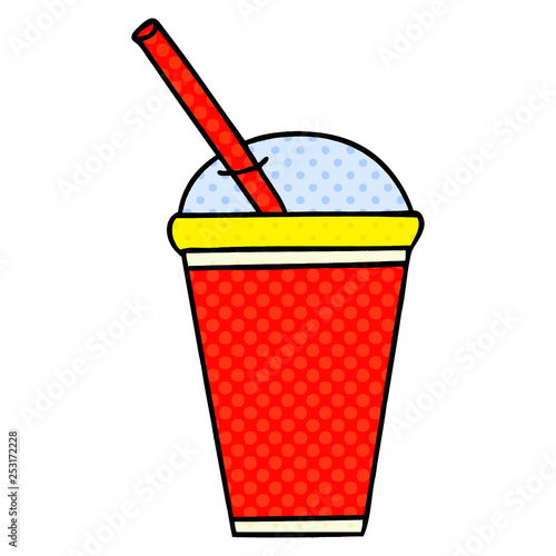 quirky comic book style cartoon soft drink