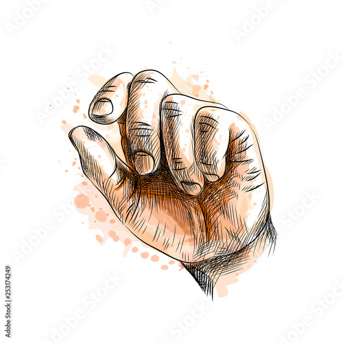 Hand showing size gesture