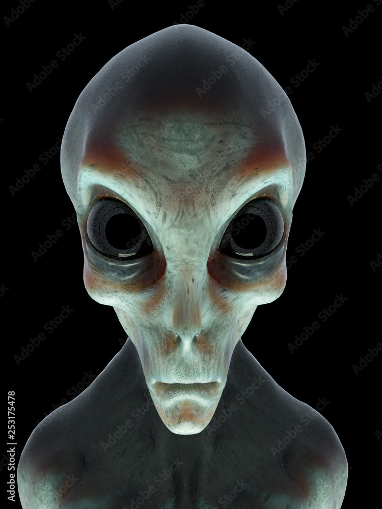 Naklejka premium 3d rendered illustration of an alien