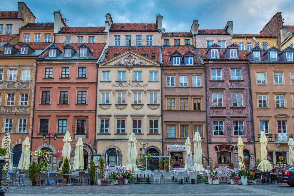 Obraz premium old polish buildings in warsaw