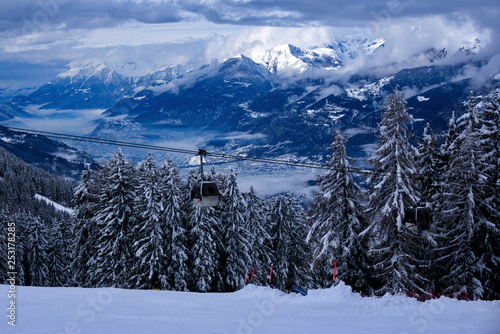 Italian Alps. Aprica. Skiing area