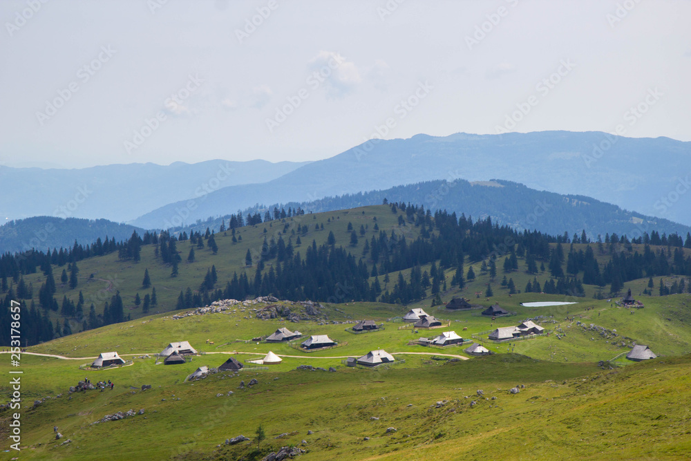 Beautiful view of Velika Planina in Slovenia Beautiful view of Velika Planina in Slovenia