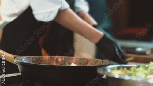 cooking marbled beef steaks meat vegetables grilled fire, beautiful shots for the cooking section