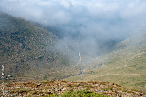 clouds over mountains