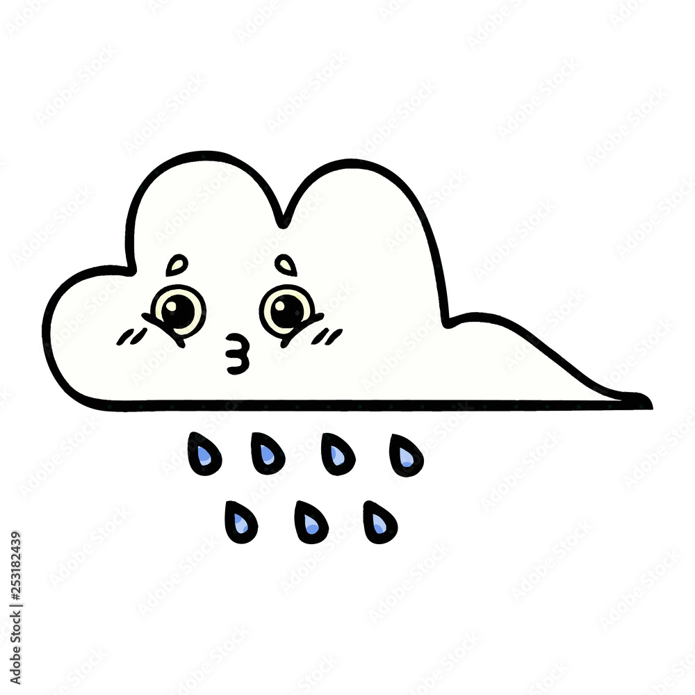 comic book style cartoon rain cloud comic book style cartoon rain cloud