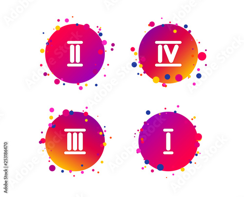 Roman numeral icons © blankstock