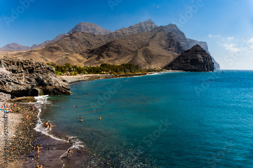 Aldea de San Nicolas Beach in Gran Canaria island in Canary Islands photo