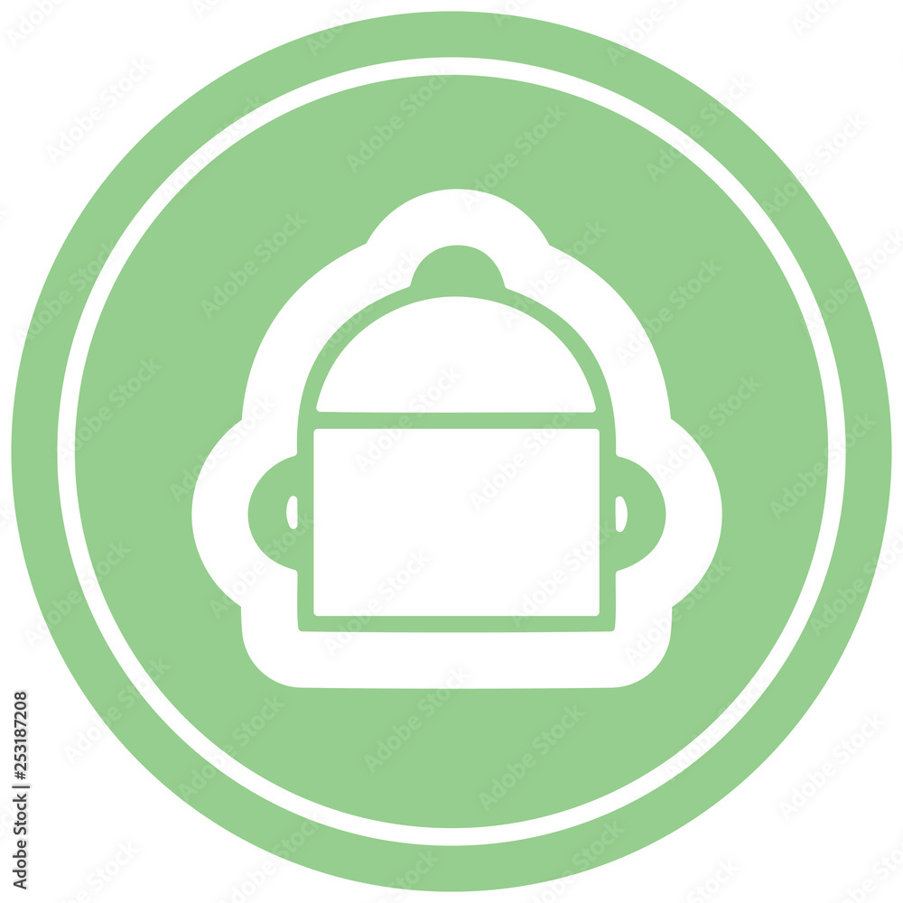 cooking pot circular icon cooking pot circular icon