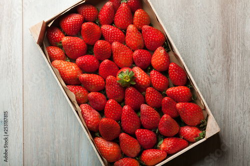 flast lay strawberries photo