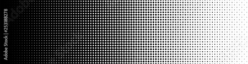 Seamless Screentone Graphics, Halftone Gradation, Diamond Pattern, Black