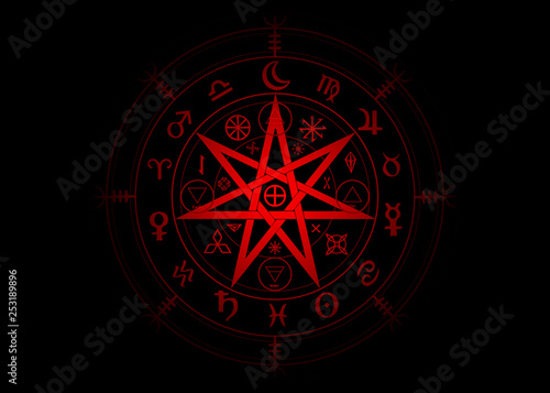 Canvas Print Wiccan symbol of protection