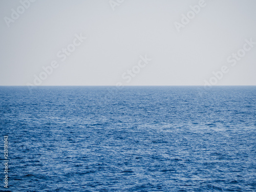 Deep blue moody sea - nothing on the horizon