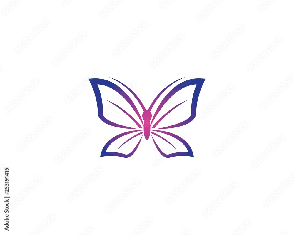 Fototapeta premium Butterfly logo template