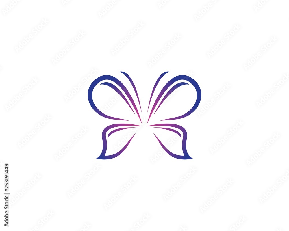 Naklejka premium Butterfly logo template