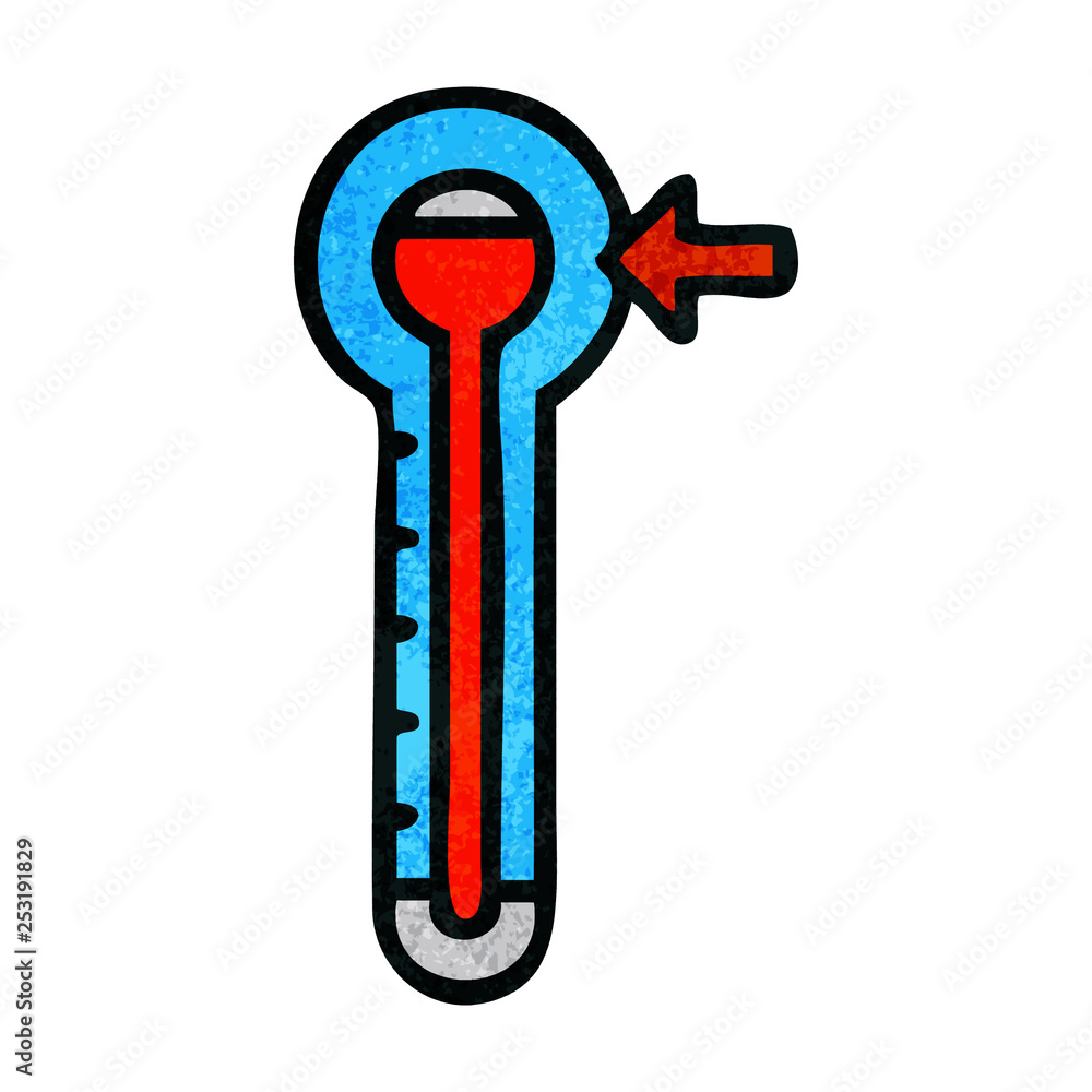 retro grunge texture cartoon glass thermometer retro grunge texture cartoon glass thermometer