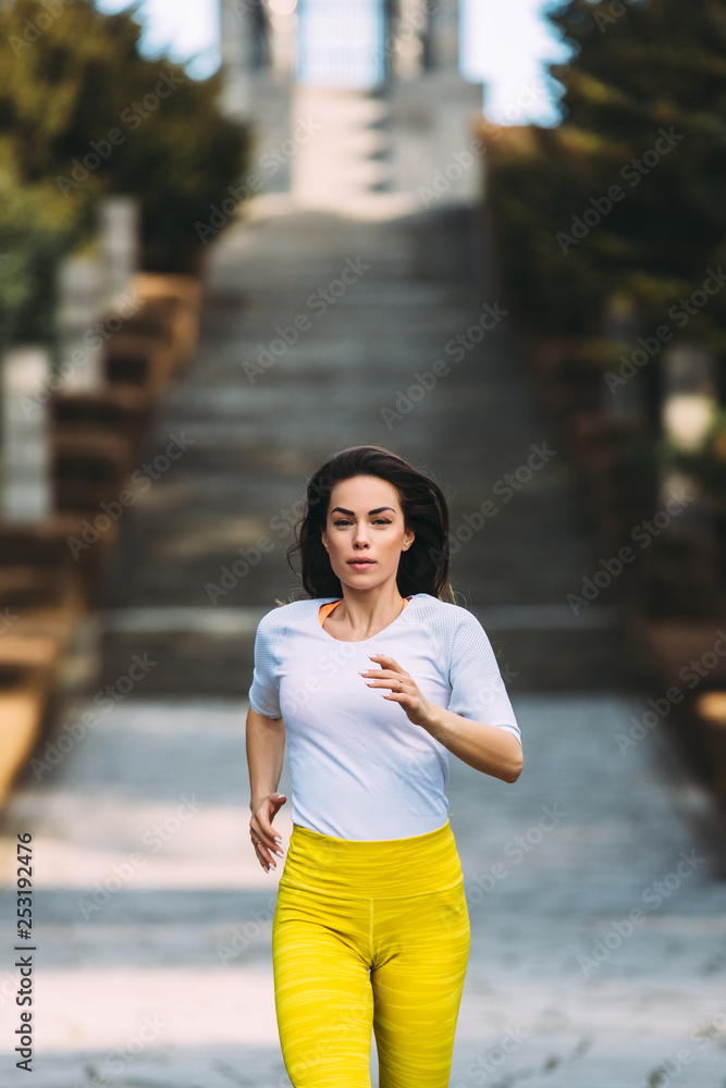 Woman runner training