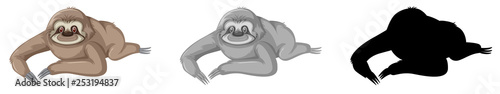 Set of sloth character